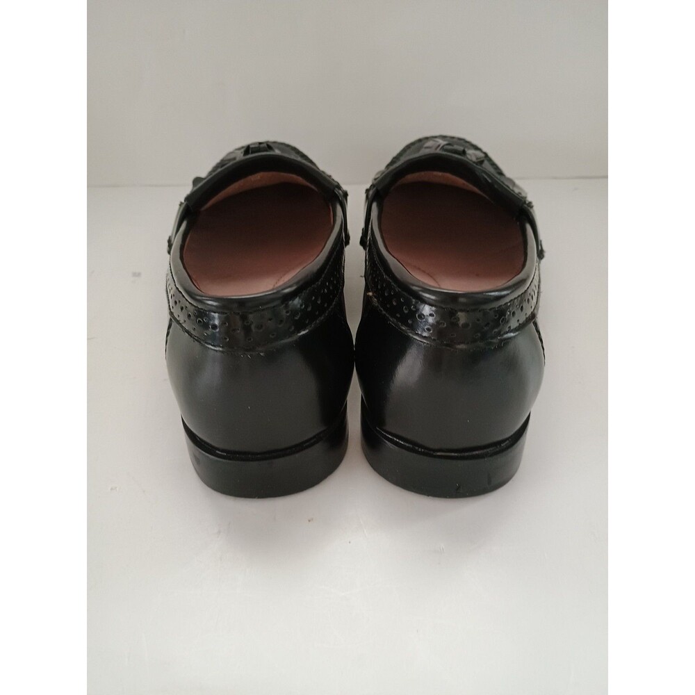 Bass Leather Grammer Kiltie Tassel Black Slip On Loafer Casual Shoe Mens 8 M - Picture 3 of 9